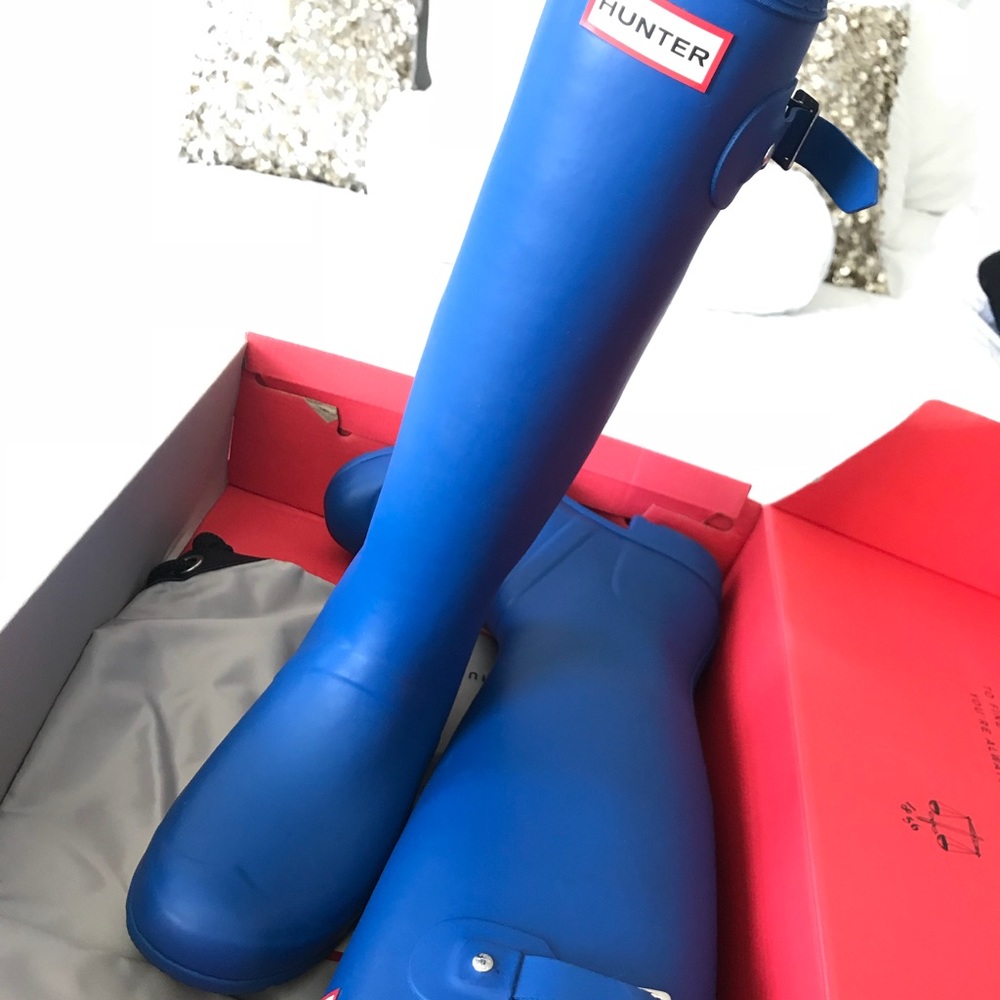 Blue Hunter Rain Boots size 9
